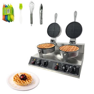 Commercial Waffle Maker Machine Double Head Nonstick Waffle Maker 2400W - Picture 1 of 6