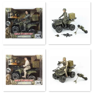 Soldatino bambola mobile 1:6 fuoristrada 4x4 moto modello militare giocattolo per bambini - Foto 1 di 18