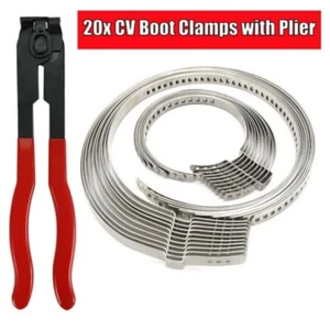 For Auto / ATV CV Joint Axle Boot Clamp Pliers Tool with 20 Crimp Bands US - Bild 1 von 8