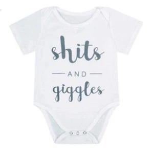 Baby Girl Boy SH*TS & GIGGLES One Piece Bodysuit Outfit Shower Girl Funny 0-3m - Picture 1 of 6
