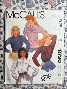 McCall's Sewing Pattern 8720 GAP Misses Shirts Size 16 Bust 38 FF UNCUT - Picture 1 of 2
