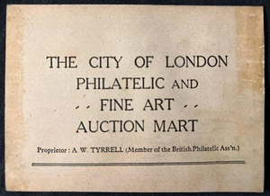 Postal de subasta filatélica y bellas artes antigua de Londres de la década de 1870 de difícil encontrar - Imagen 1 de 2