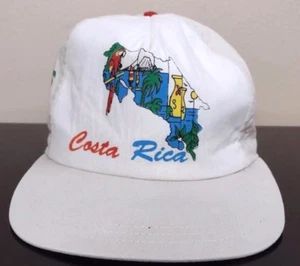 Vintage Tropical Costa Rica Hat Snapback Baseball Team Parrot Cap Hat - Picture 1 of 11