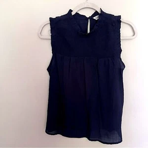 Nanette Lepore Navy Sleeveless Blouse - Size Medium - Picture 1 of 8