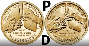 2023 P & D American Innovation 1 $ - Mississippi - Neuf US - UNC - 2 pièces - Photo 1/3