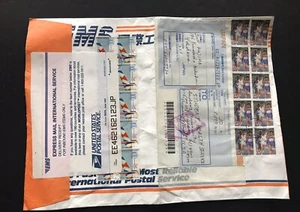 Japan 1995 EMS Cover to US+20 Sports Stamps=Marathonx10+AeromodelX10 +1300$ Rate - Picture 1 of 2