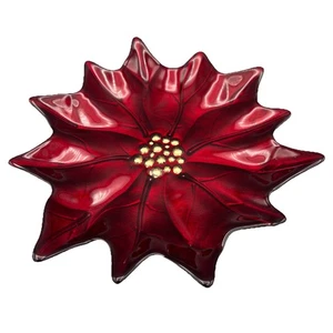 Plato de postre/ensalada Pier 1 rojo Poinsetta - Imagen 1 de 11