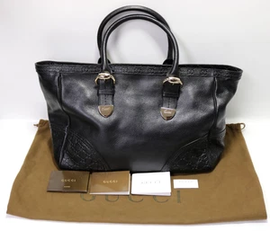 Bolso de Mano GUCCI Guccissima Trim Grande Signoria - Negro - 181510 - ¡NUEVO! - Imagen 1 de 18