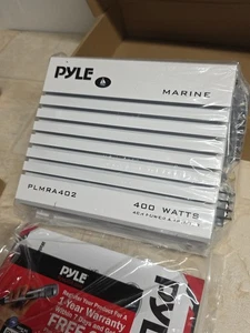 Amplificador Pyle Hydra Marine PLMRA402 Elite 400 vatios 4 canales amplificador de audio SOLO - Imagen 1 de 13