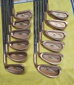 PING EYE 2 BERYLLIUM COPPER 1-PW+SW+LW MATCHING #'S KBS TOUR 105 GREEN DOT RARE - Picture 1 of 9
