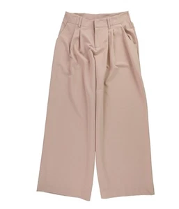 bar III Womens Pleated Casual Wide Leg Pants, Pink, 6 - Picture 1 of 2