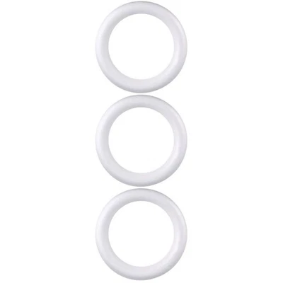  3 Stück Bastelkranz, runder Kranz, weißer Bastelkreisring, Styroporring für - Bild 1 von 4