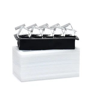 Clear Ice Cube Maker Tray - 2 Inch Clear Ice Cube Silicone Mold,10 Large Crys... - Picture 1 of 7