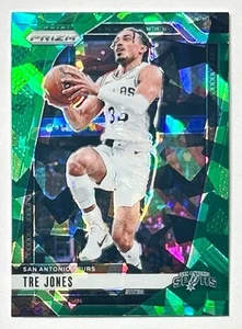 2024-25 Prizm Tre Jones verde ghiaccio rotto Prizm rifrattore SP 61 Bulls Spurs raro - Foto 1 di 12