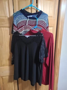 Women's 1X/XL Lot Tops (4) - Dolly Parton - Bobbie Brooks - Soft Sweater - Picture 1 of 14