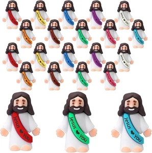 Little Jesus Figures, Mini Jesus Figurines in Bulk, Multicolor Tiny Jesus Figure - Picture 1 of 9
