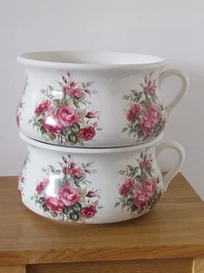 x2 7" Portmeirion Chamber Pots/Planter Botanic Garden - Picture 1 of 21