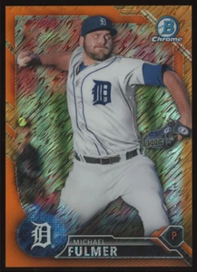 Michael Fulmer Rookie /25 #BCP91 2016 Bowman Chrome Orange Shimmer Refractor SP - Picture 1 of 3