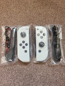 Official Nintendo Switch OLED White Joy-cons Joy Con Pair Straps Genuine NEW # - Picture 1 of 6
