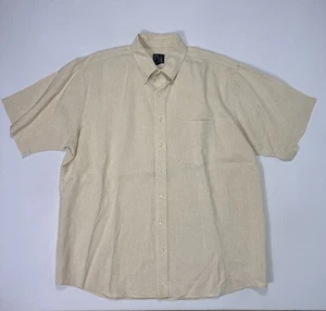 Jos A Bank Men's XL 100% Linen Button Shirt Vacation Coastal Lightweight Modern - Picture 1 of 8