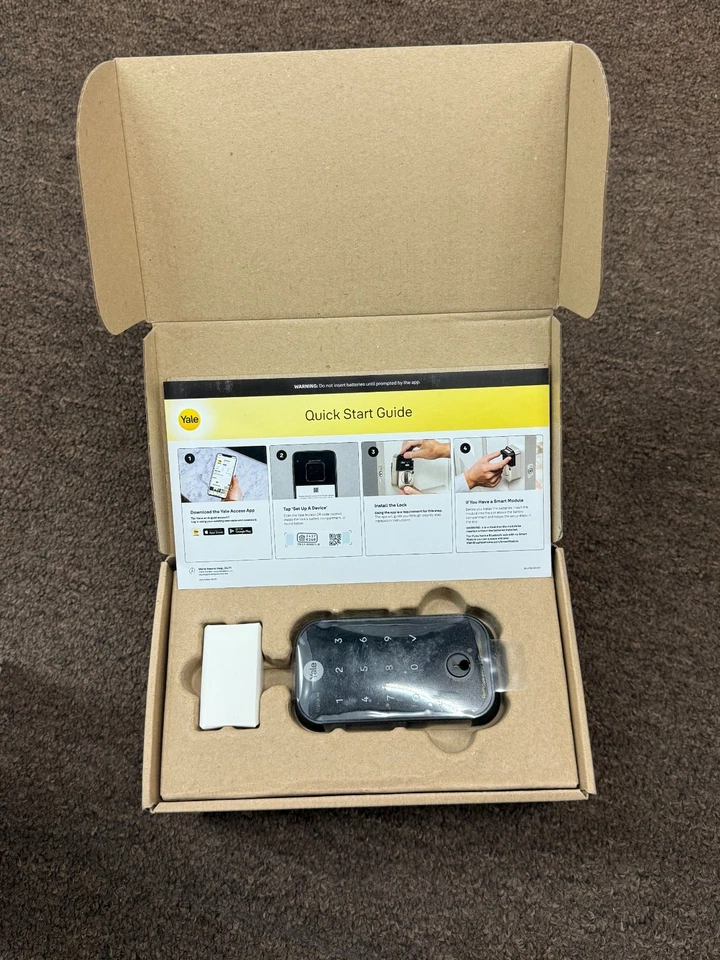 Cerradura de puerta inteligente Yale Assure Lock 2 con teclado Bluetooth y pulsador, gamuza negra Foto 1 de 3