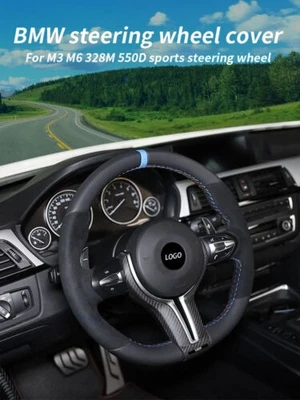 For BMW M2 M3 M4 M5 M6 X5M Real Carbon Fiber Steering Wheel Cover Trim Replace Foto 1 de 4
