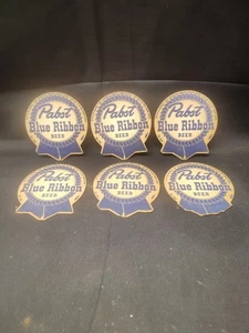 Vintage Pabst blaues Band Bär Untersetzer mit Band blau und weiß Menge 6 - Bild 1 von 14