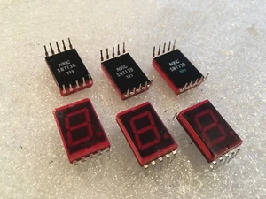 SN713B Qty6 NEC Seven Segment High Efficiency Red 0.45" Common Anode display - Picture 1 of 4