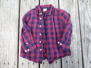 Crewcuts ~ Boys Blue and Red Plaid Shirt ~ Size 2T - Picture 1 of 5