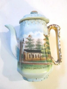 ALTE Souvenir China Mini Teekanne, ST MARKS CHURCH, Niagara on the LAKE, Ontario - Bild 1 von 8