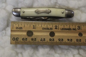 Vtg Colonial Prov RI USA 2 Blade Jack Knife Yellow Handle - Picture 1 of 5