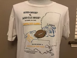 Vtg 90s Southern University VS Jackson State University Football 1991 T-shirt XL - Picture 1 of 4
