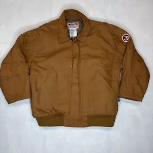 WALLS FR Flame Resistant Insulated Work Jacket 2XL Winter Coat Heavy Brown - Picture 1 of 13