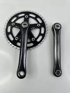 Vintage 1987 Sugino GT BMX Racing 3 pezzi pedivelle 44t 170 110 nero Giappone HTF - Foto 1 di 21