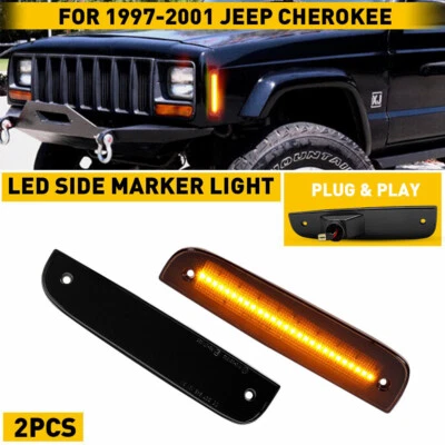 2 luces LED ámbar de estacionamiento en la esquina delantera para Jeep Cherokee 1997-2001 Foto 1 de 4
