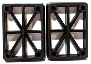 Almohadillas elevadoras vintage Airbourne EE. UU. NOS para camión de monopatín 1/2" negras nuevas stock antiguo - Imagen 1 de 3