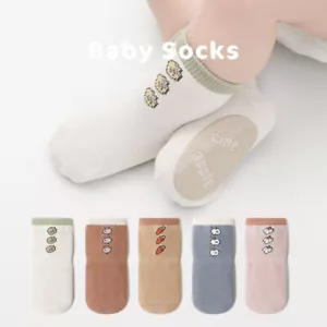 2 Pairs Anti-Slip Baby Boys Girls Toddler Grips Cotton Floor Socks 0-5 Years - Picture 1 of 27