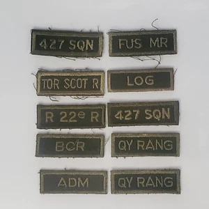 Canadian Armed Forces Combat Patch Shoulder Title 10 Lot (1) BCR LOG Rang ADM - Picture 1 of 6