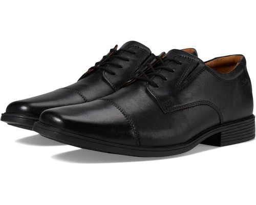 Scarpe Oxford Clarks Z7584* da uomo in pelle nera con punta a cappuccio taglia 10 M