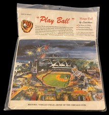Chicago Cubs Wrigley Field Play Ball Mouse Pad By Lindstrom New