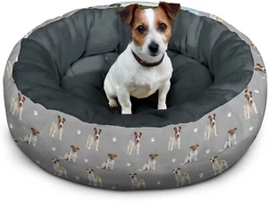 Jack Russell Terrer Calming Beds for Small Dogs - Round Donut Washable Bed 20“ - Picture 1 of 6