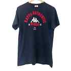 Kappa Authentic navy blue spell out & logo tshirt Men's medium graphic tee