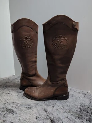 Botas altas Johnston & Murphy Vero Cuoio cremallera lateral para mujer talla 6,5 marrón Foto 1 de 4