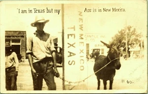 RPPC Estoy en México pero mi as está en Nuevo México postal con foto real 1930 - Imagen 1 de 2