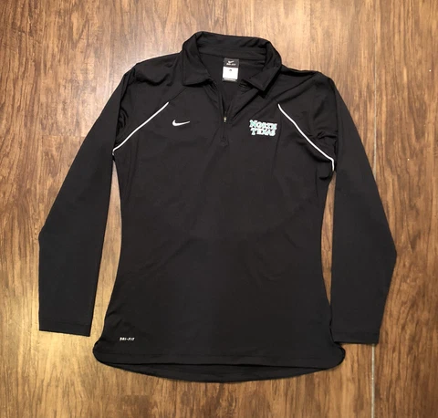 Nike Dri Fit North Texas Mean Green Long Sleeve 1/4 Zip Shirt Adult Large Cover