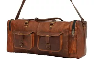 Ledertasche Reisegepäck Seesack Fitness Herren Braun Neu Original Vintage Woc... - Bild 1 von 12