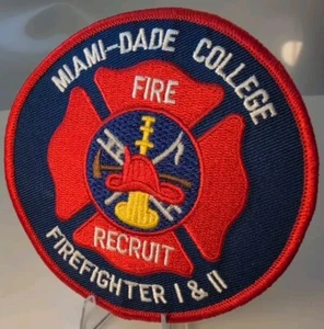 Miami-Dade College Fire Recruit Feuerwehrmann 1 und 2 Uniform Patch - Bild 1 von 4