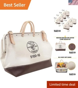 Heavy Duty Natural Canvas Tool Bag, Tool Tote, Multi-Purpose Bag with Wide Hi... - Picture 1 of 12