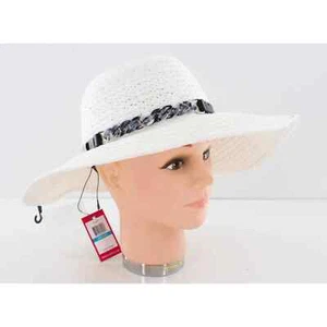 Sombrero Vince Camuto Blanco Verano Floppy con Banda #HT188 - Imagen 1 de 4
