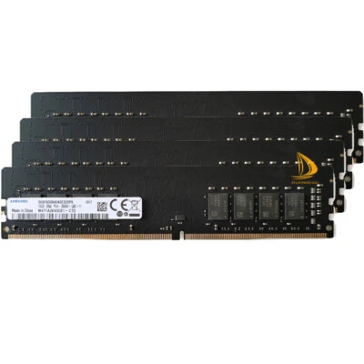 Samsung 4x 16GB 2RX8 PC4-2666V DDR4 21300MHz 288Pin UDIMM Desktop Memory RAM" - Image 1 of 4